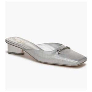 Sam Edelman Women Ollie Square Toe Bit Mule in Silver